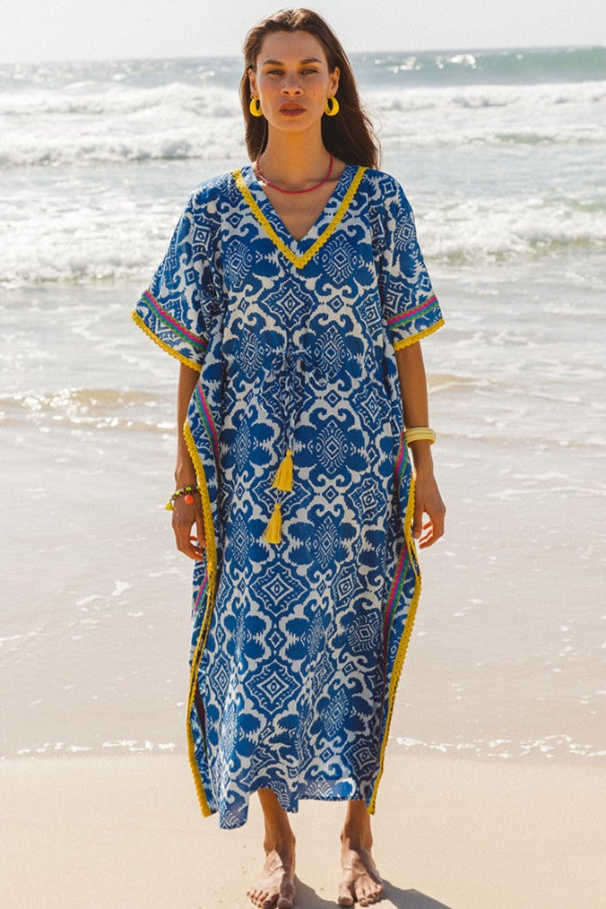 I AM PYLGRYM Amaru Kaftan - Amalfi Print - Magpie Style