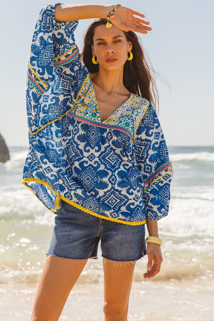 I AM PYLGRYM Byron Top - Amalfi Print - Magpie Style