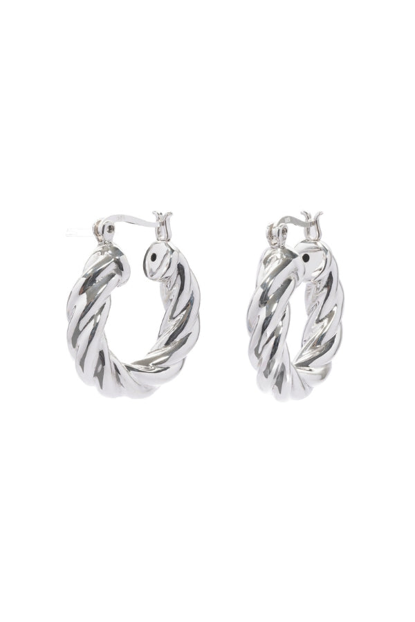 Twist Sterling Silver Earrings  - 18ct gold plated - Magpie Style