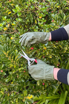 Green Leather Gardening Gloves - Medium - Magpie Style