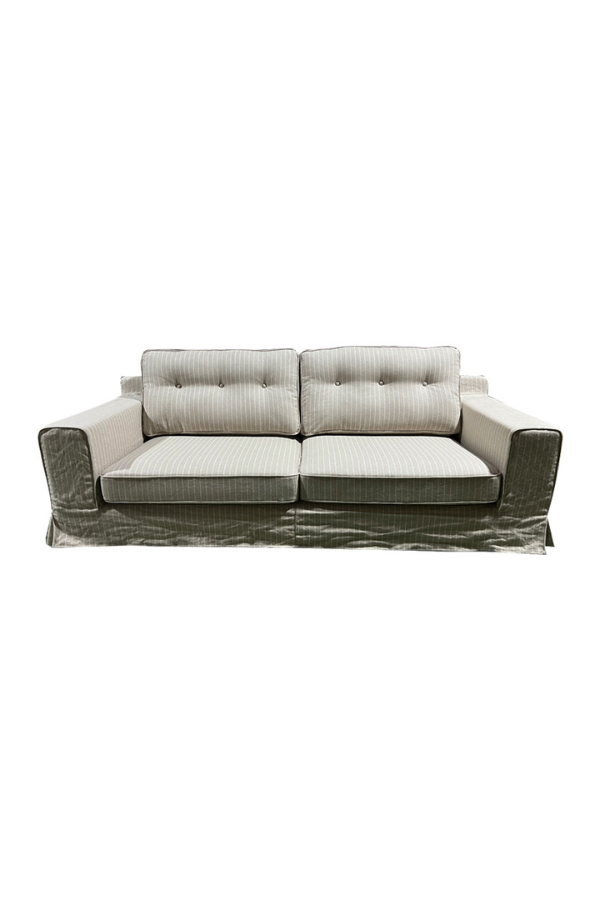 Pinstripe Slip Cover Sofa - Magpie Style