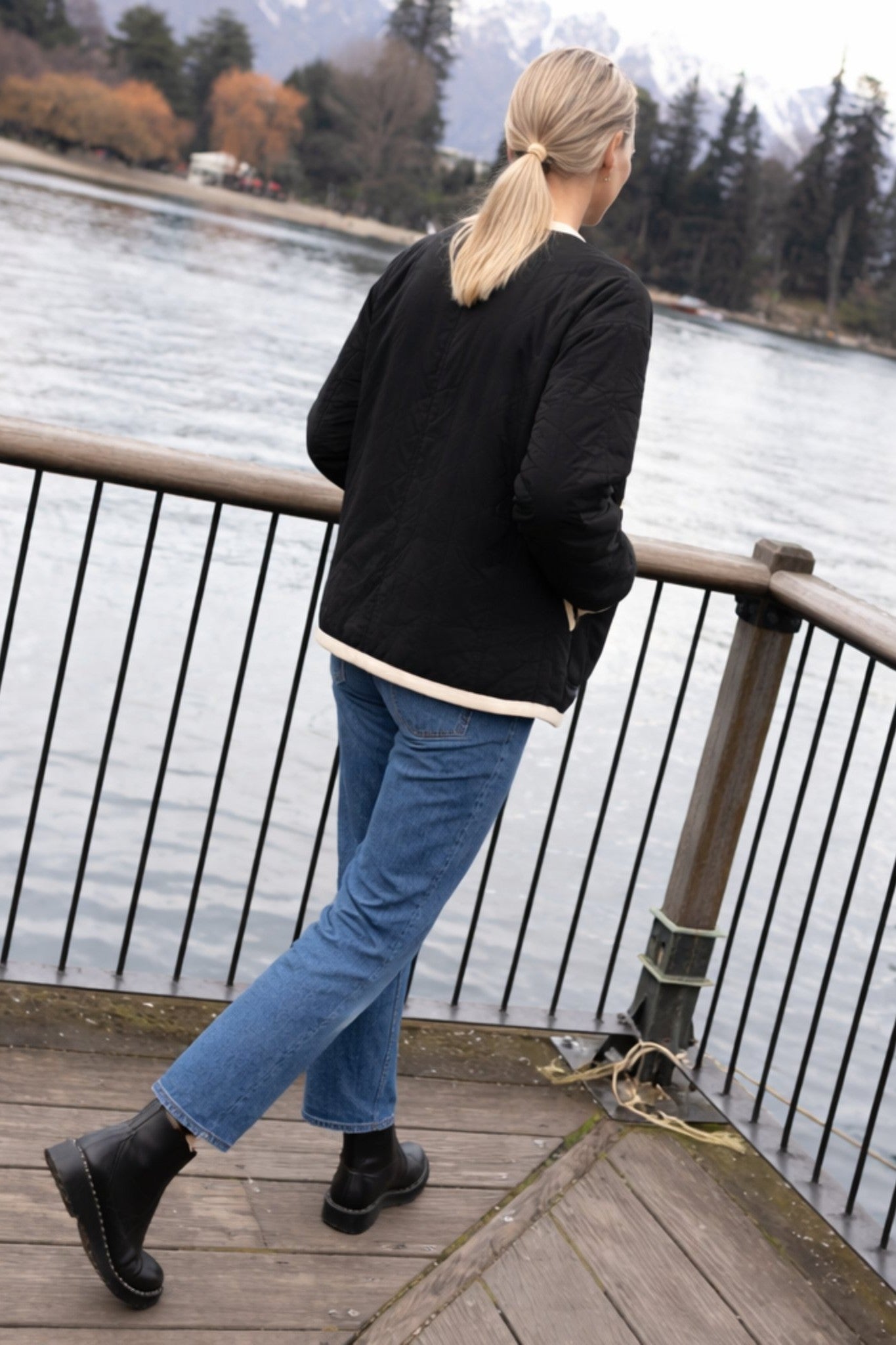 MOKE Juniper Reversible Jacket - Black/Cream - Magpie Style