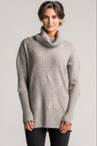 PAULA RYAN Diamond Rib Tunic - Merino Mink - Paula Ryan