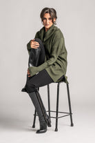 PAULA RYAN Diamond Rib Tunic - Merino Olive - Paula Ryan