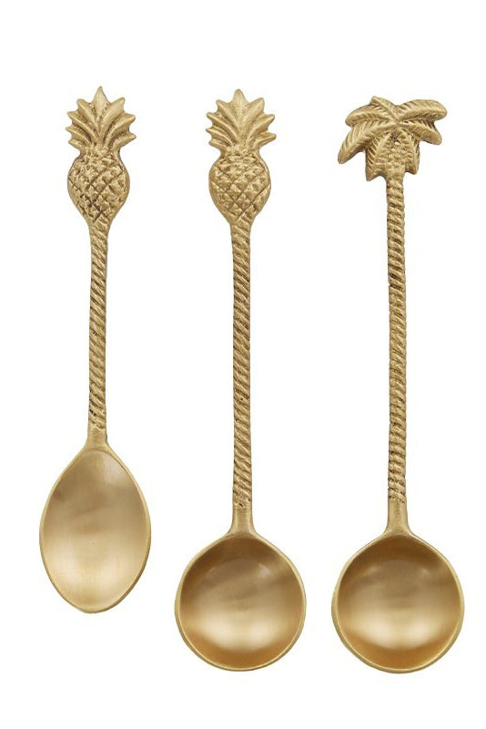 Pineapple Isle Brass Spoon - Teaspoon - Magpie Style