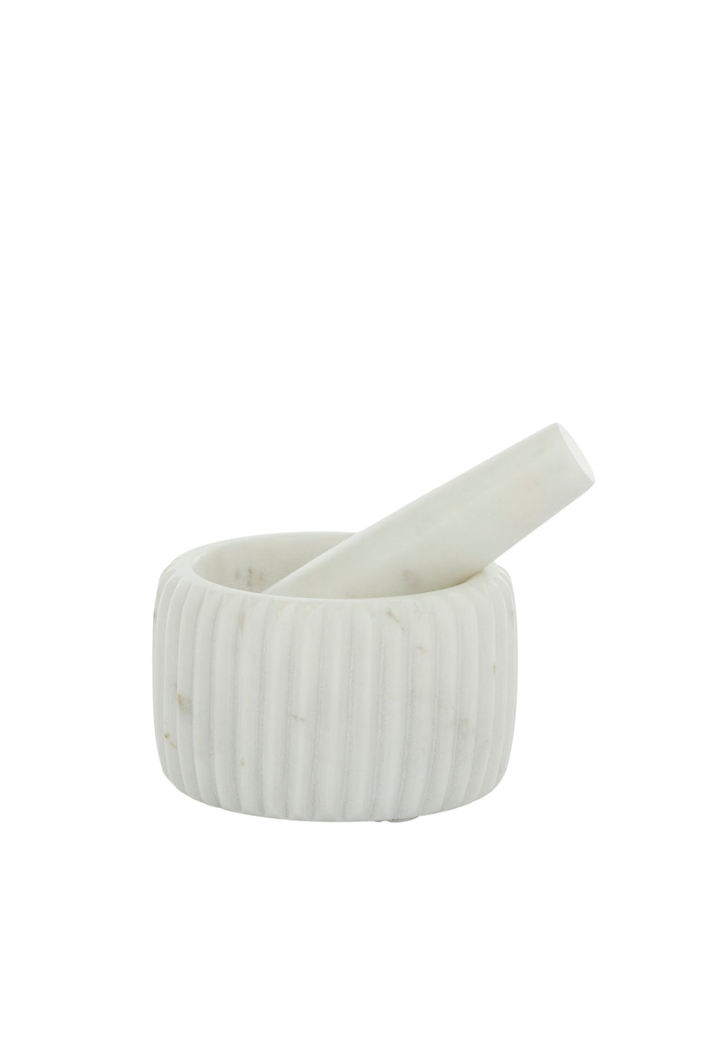 Fluted Marble Mortar & Pestle