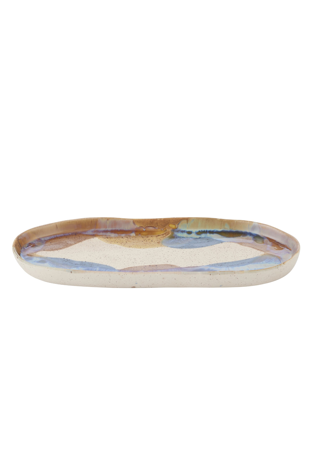 Reactive Glaze Oval Serving Platter