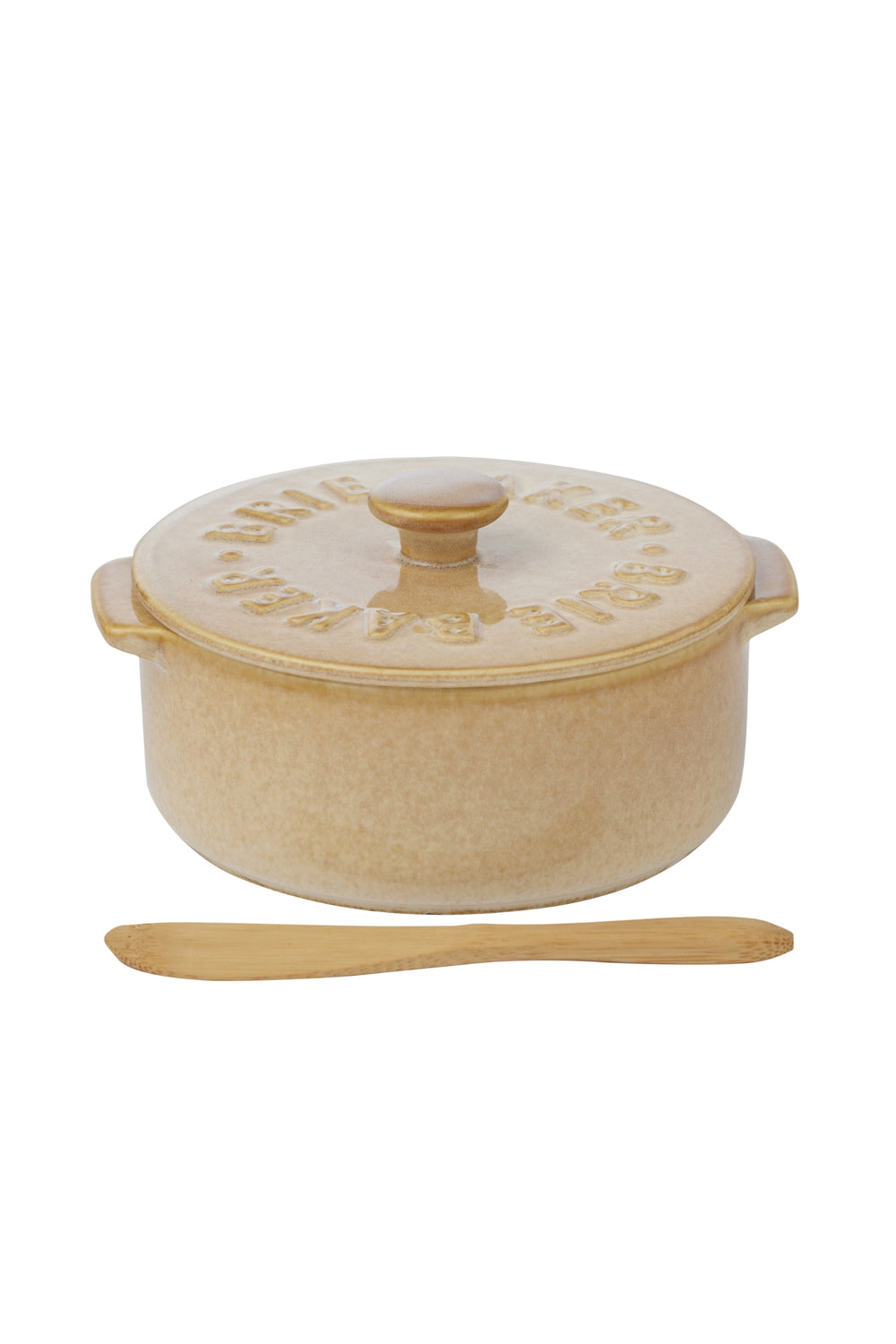Natural Stoneware Brie Baker Set