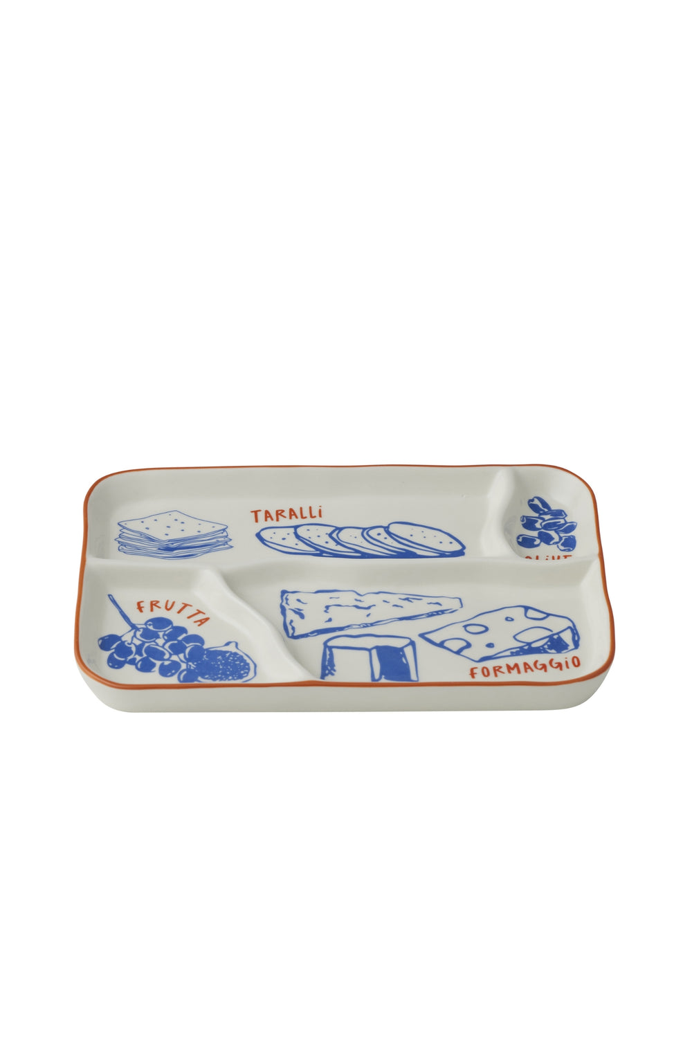 Italian Antipasto Divided Serving Dish