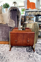 Leather Magazine Basket - Tan - Magpie Style