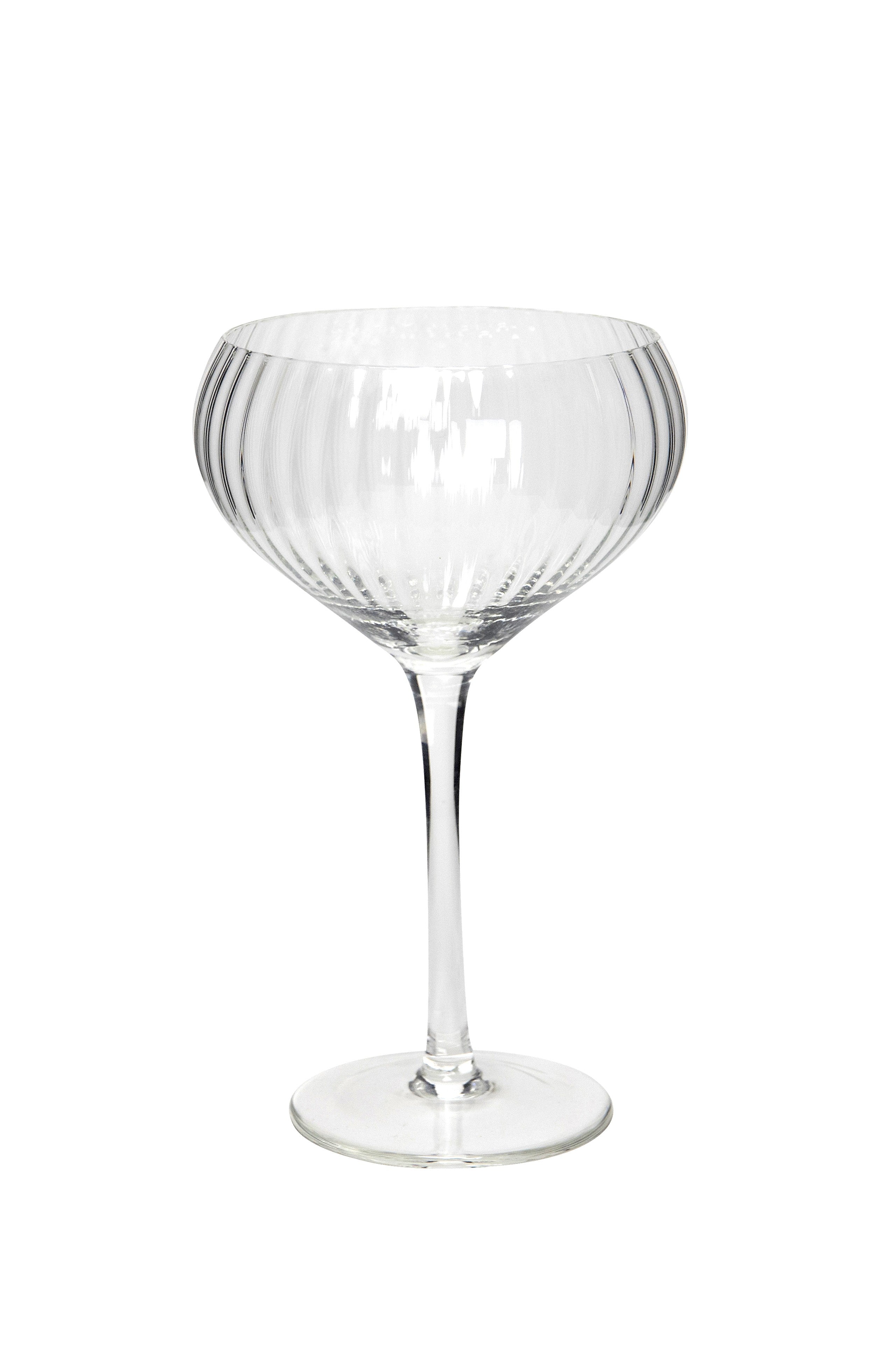 Ribbed Champagne Coupes, Set of Four - Magpie Style