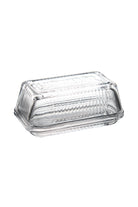 Retro Clear Glass Butter Dish - Magpie Style