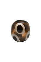 Glass Vase - Brown & White - Magpie Style