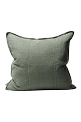 Large Lucatt Khaki Linen Cushion - 60cm