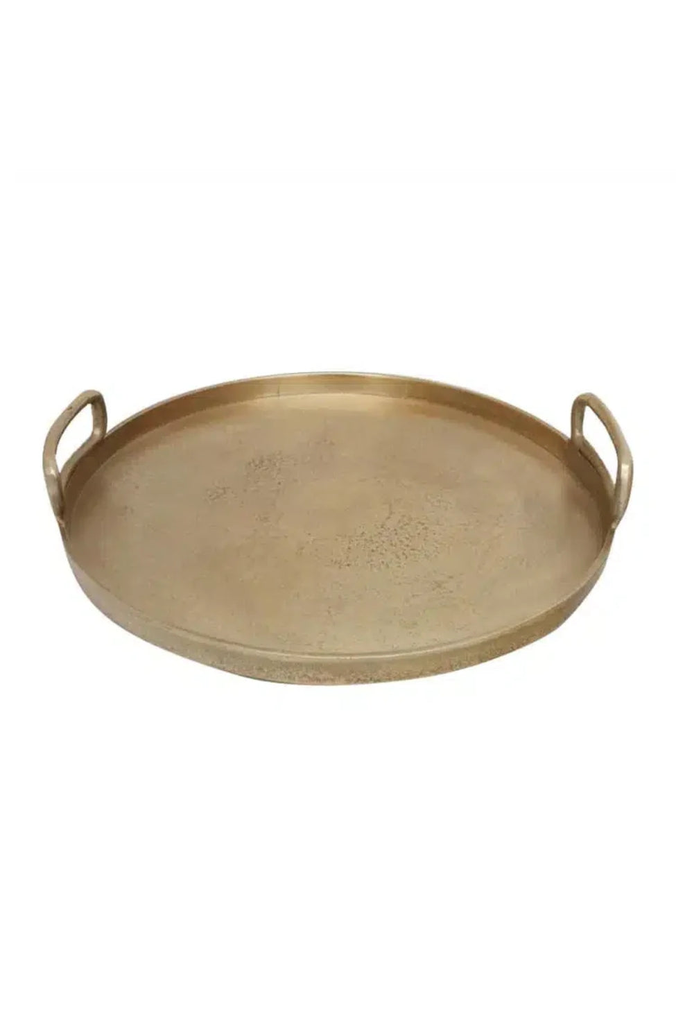 Aluminium Round Collar Tray 40cm - Raw Gold