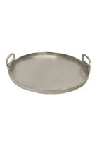 Aluminium Round Collar Tray 40cm - Raw Silver - Magpie Style