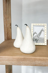 Medium White Marble Pear