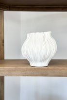 Florus Wide Stone Organic Shaped Vase - Magpie Style