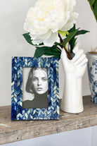 Indigo Blue Bone Inlay Photo Frame (4x6) - Magpie Style