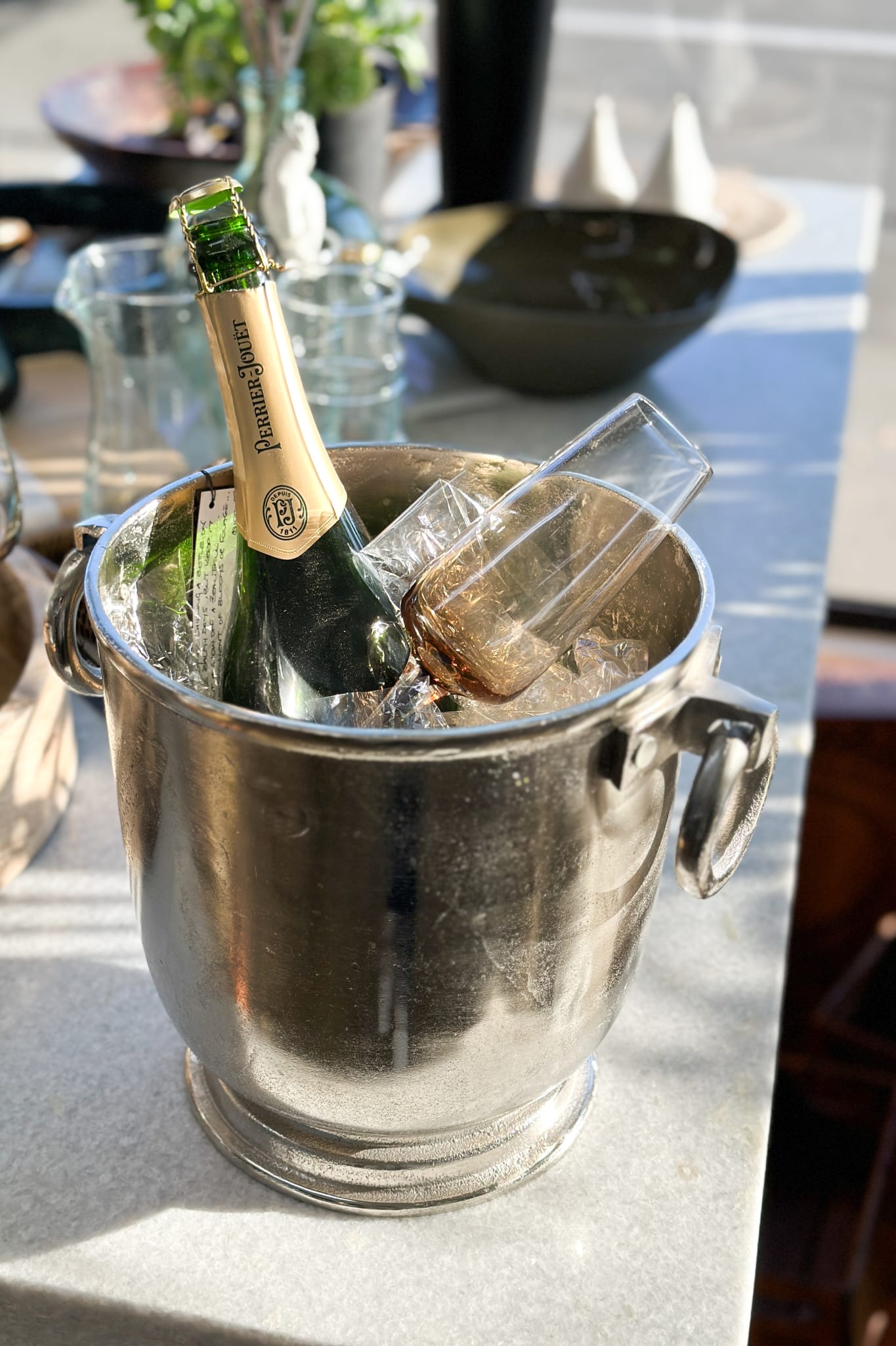 Champagne Bucket Plain With Ring Handles - Magpie Style