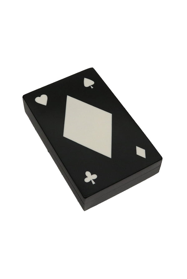 Resin Double Card Box - Black - Magpie Style