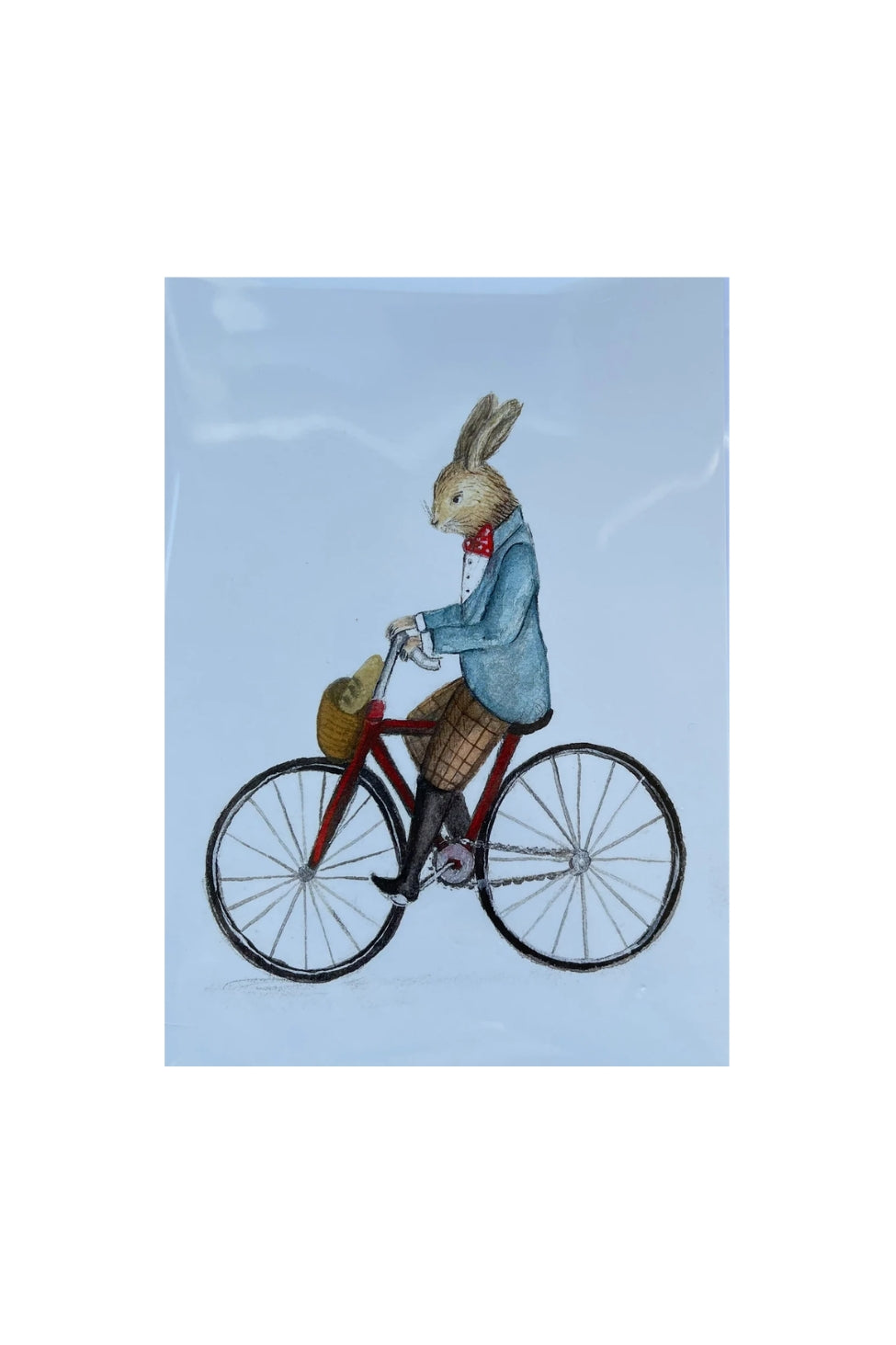 Card - Hare on Bike - Magpie Style