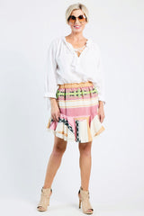 DEVOTION TWINS Natalia Skirt - Pink/Green