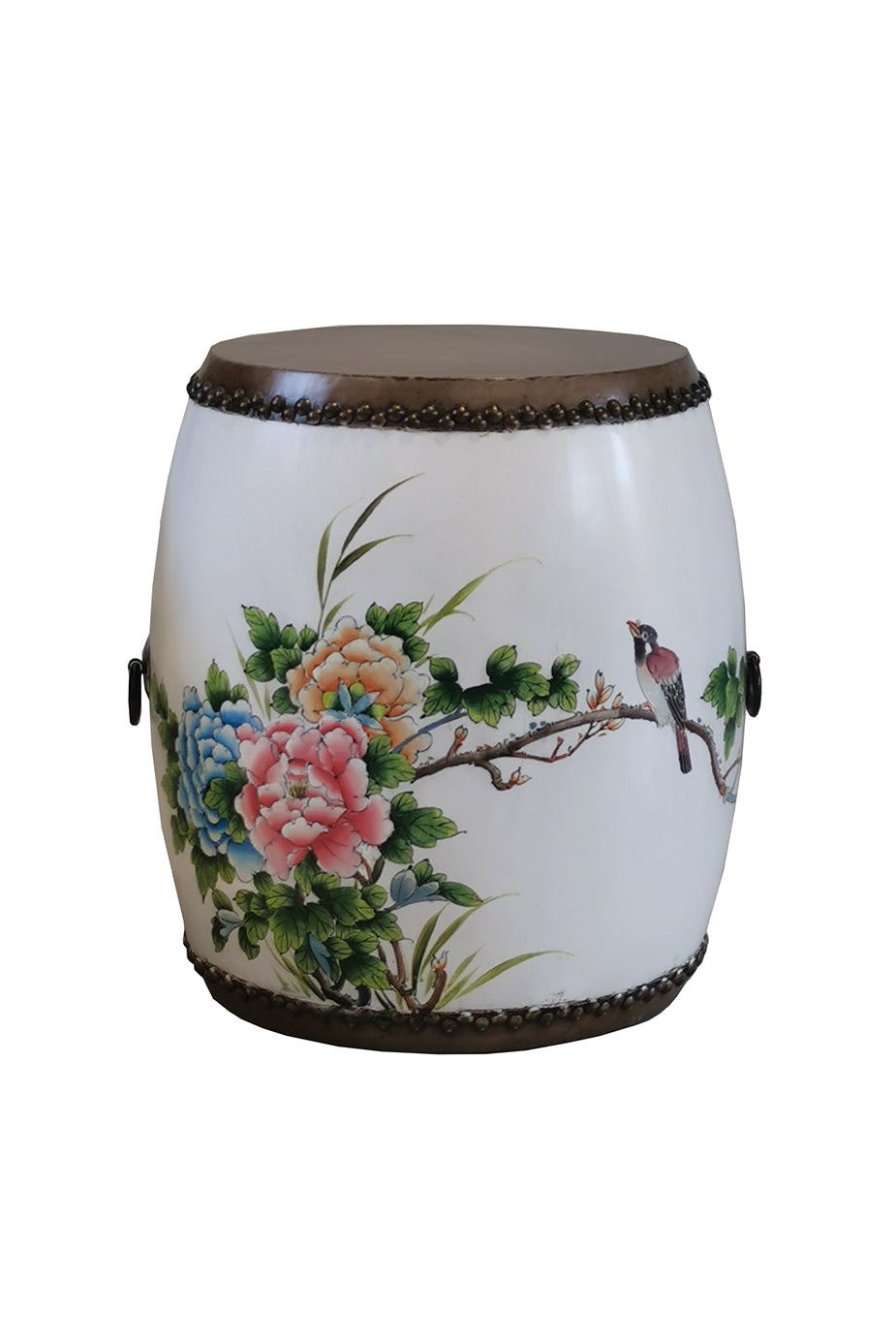 Antique Stool White Floral - Magpie Style