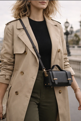Margot Leather Clutch - Black