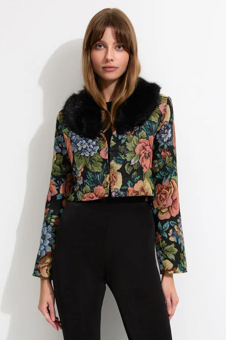 UNREAL FUR - Monarch Cropped Jacket - Magpie Style