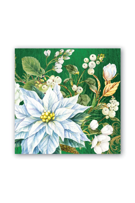 MICHEL DESIGN WORKS Luncheon Napkin - Winter Blooms - Magpie Style