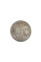Mandalay Carved Wooden Ball 7cm Natural/White