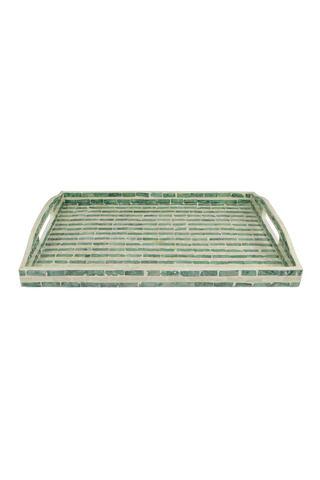 Pall Inlay Tray - Green/Ivory