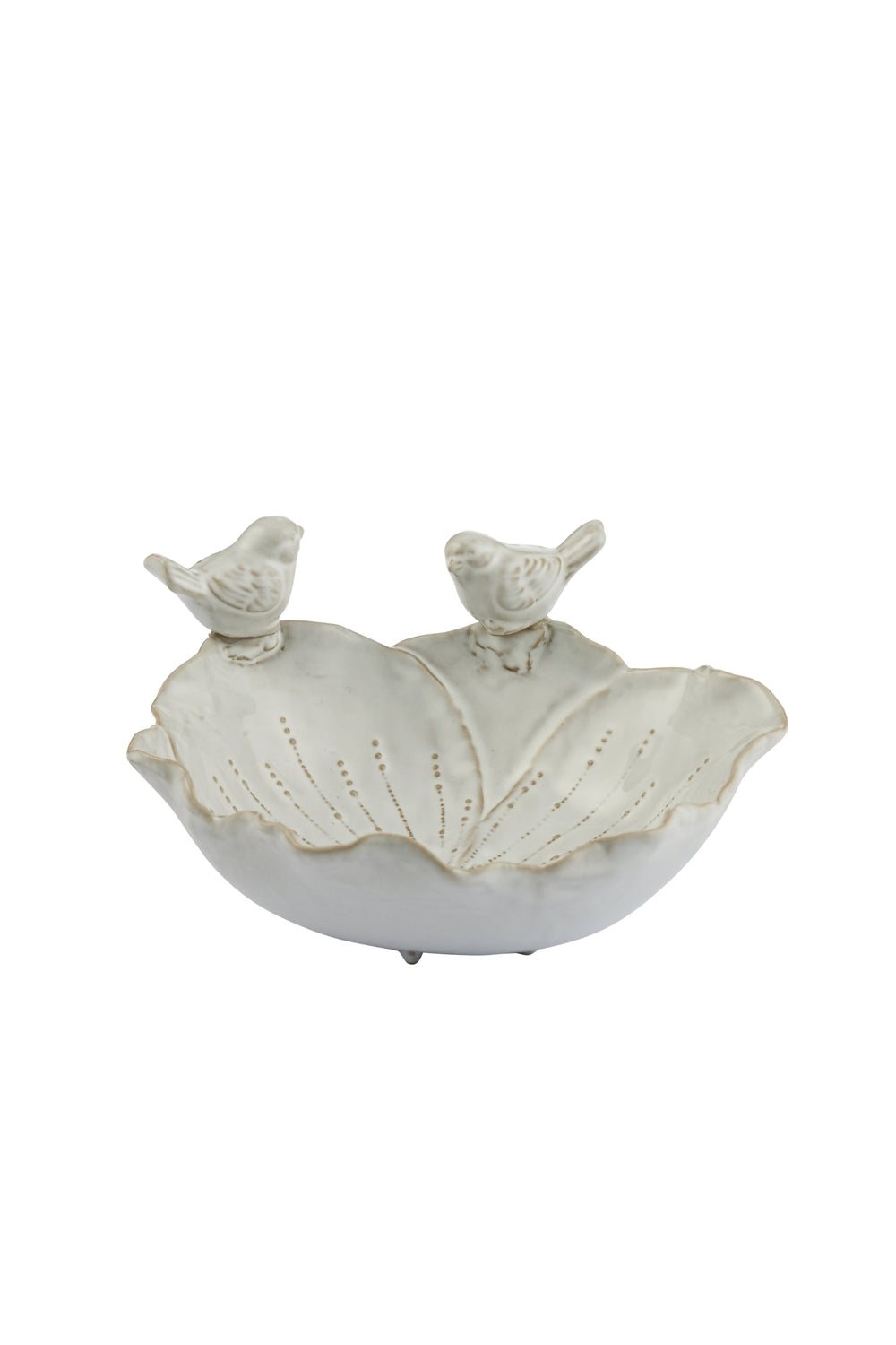 Cream Bird Decorative Bowl