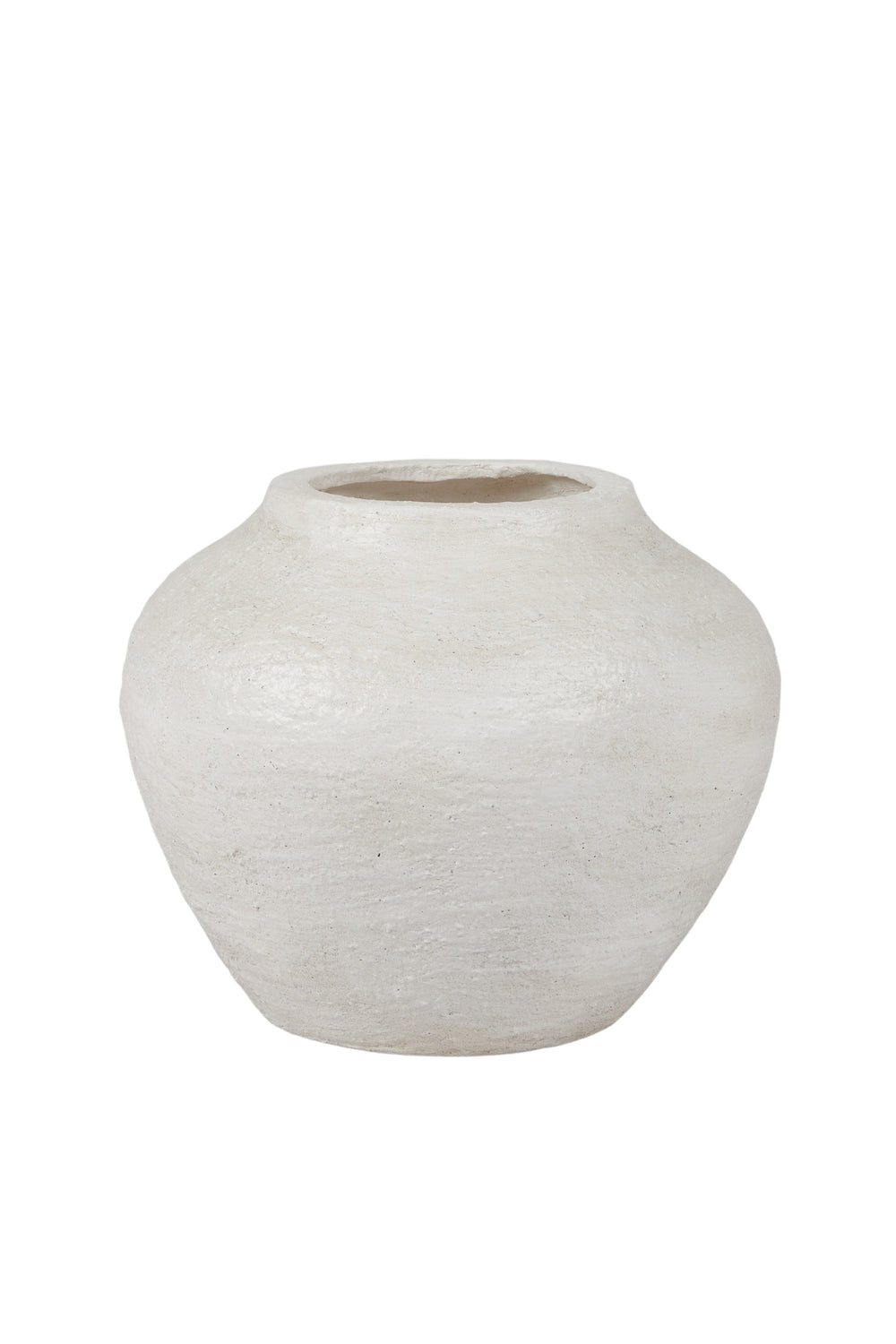 White Textured Ceramic Vase