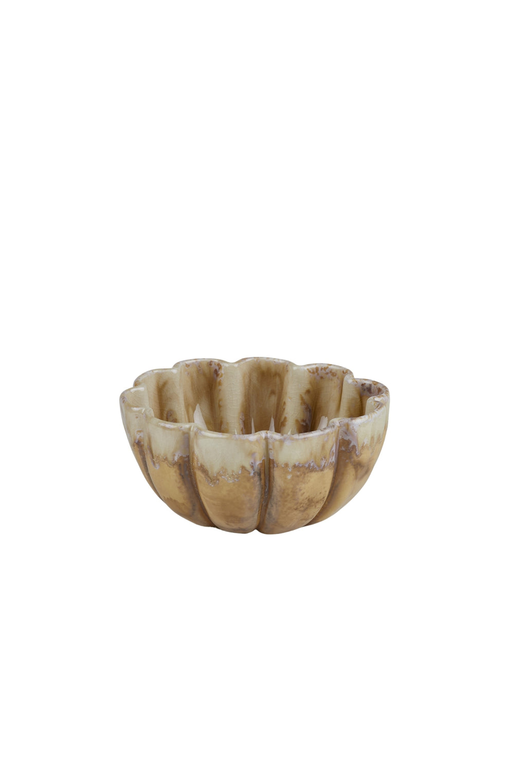 Amber Fluted Serving Bowl