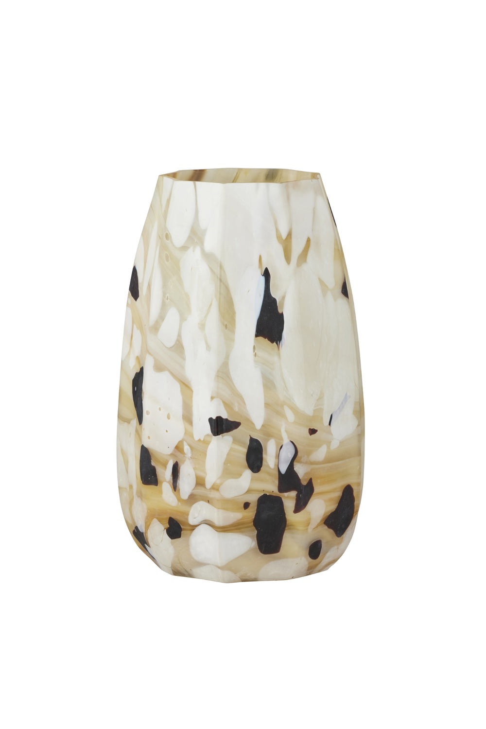 Neutral Terrazzo Glass Vase