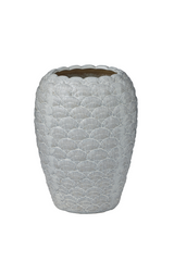 Cockle Ceramic Vase - White