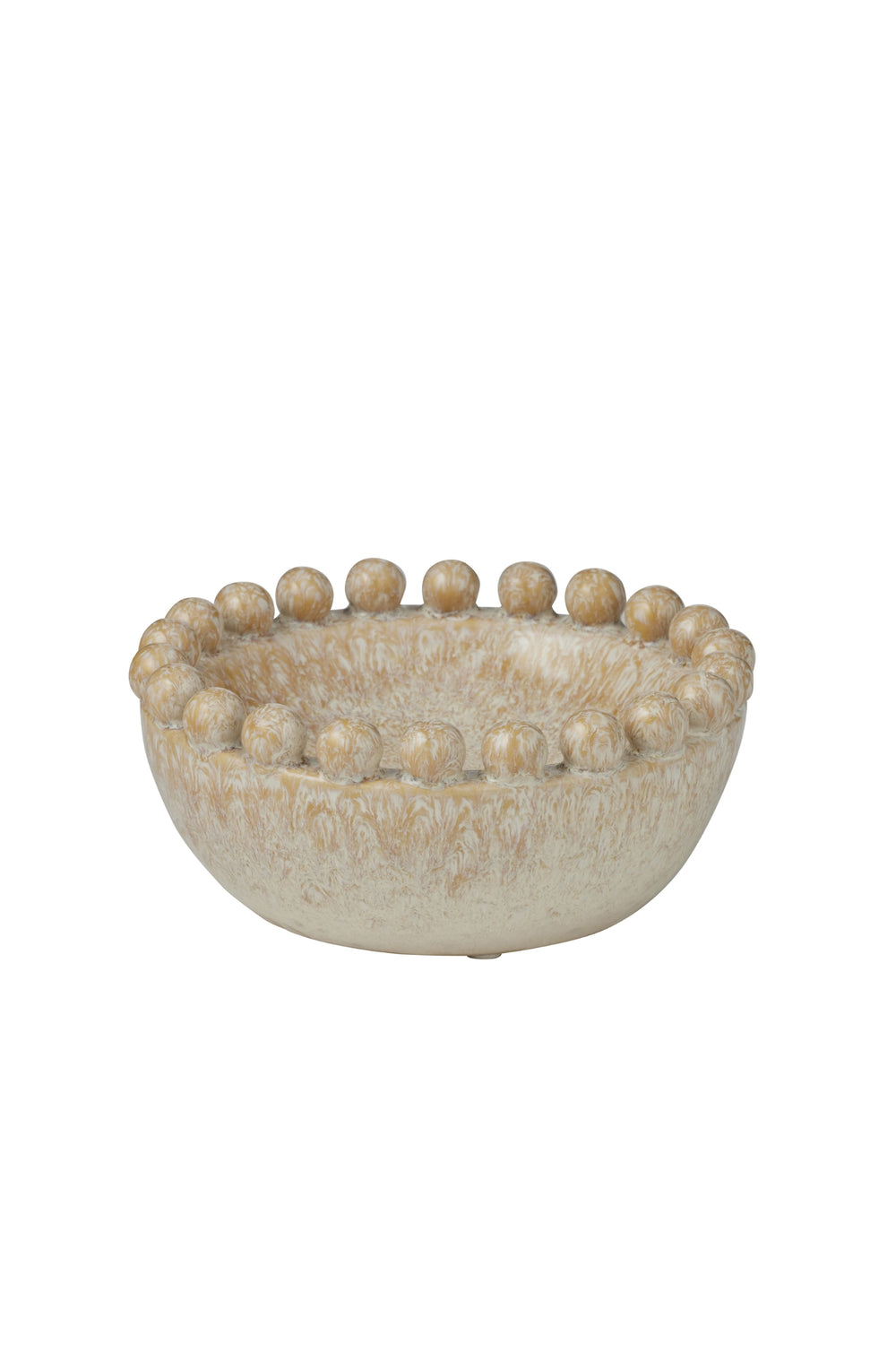 Ochre Speckled Bobble Rim Bowl