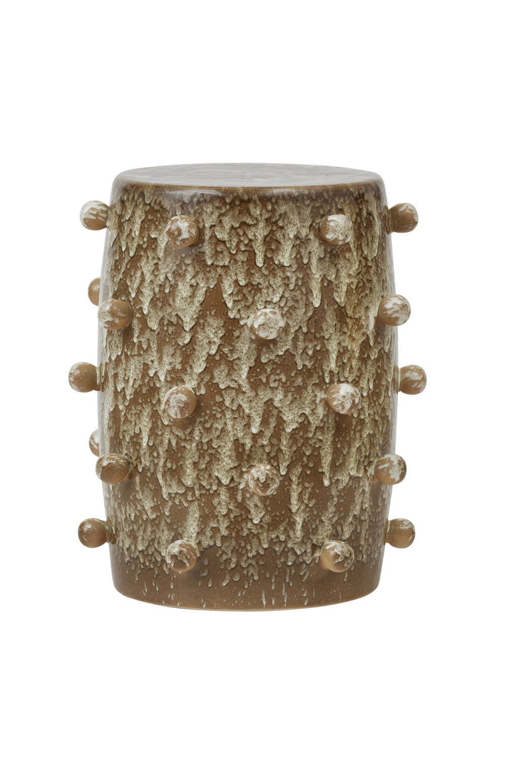 Olive Bobble Ceramic Garden Stool