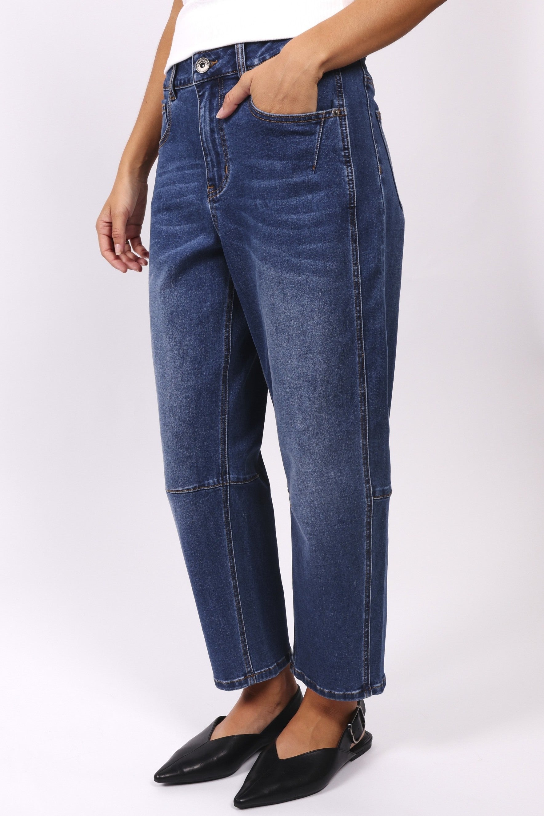 Toni Barrel Jeans - Blue Denim - Magpie Style