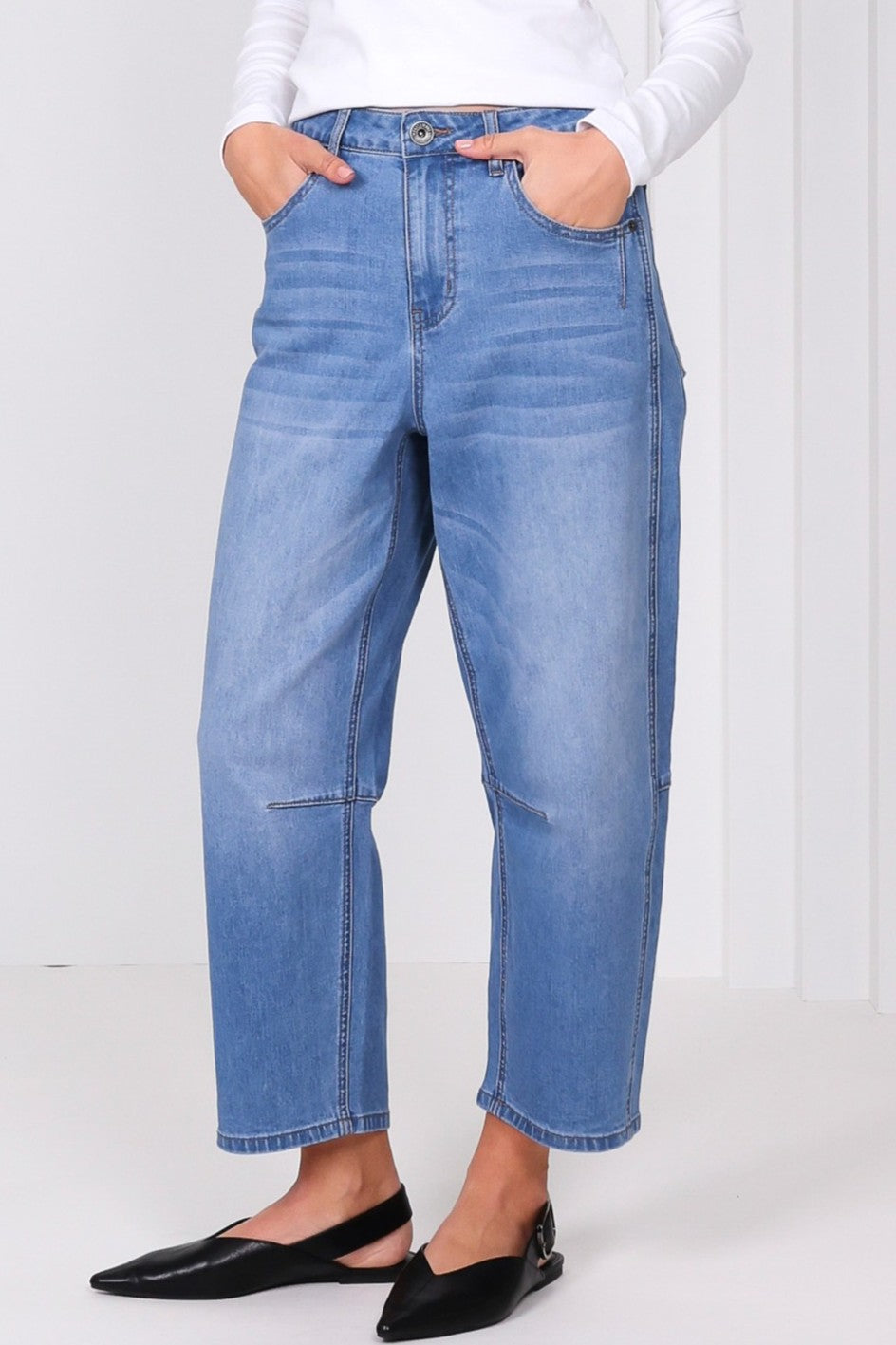 Toni Barrel Jeans - Light Blue