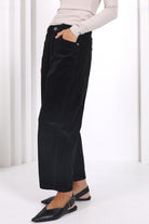 Toni Barrel Cord Jeans - Jet Black - Magpie Style
