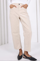 Toni Barrel Cord Jeans - Pearl - Magpie Style