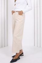 Toni Barrel Cord Jeans - Pearl - Magpie Style