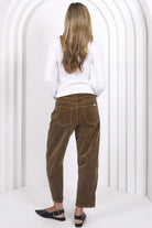 Toni Barrel Cord Jeans - Sage - Magpie Style