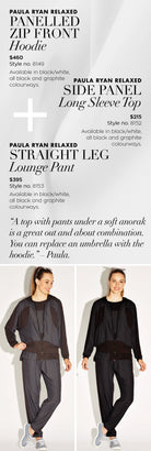 PAULA RYAN RELAXED Side Panel Long Sleeve Tee - Viscose Jersey - Paula Ryan