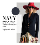 PAULA RYAN Summer Tailored Jacket - Navy - Bonded Microjersey - Paula Ryan