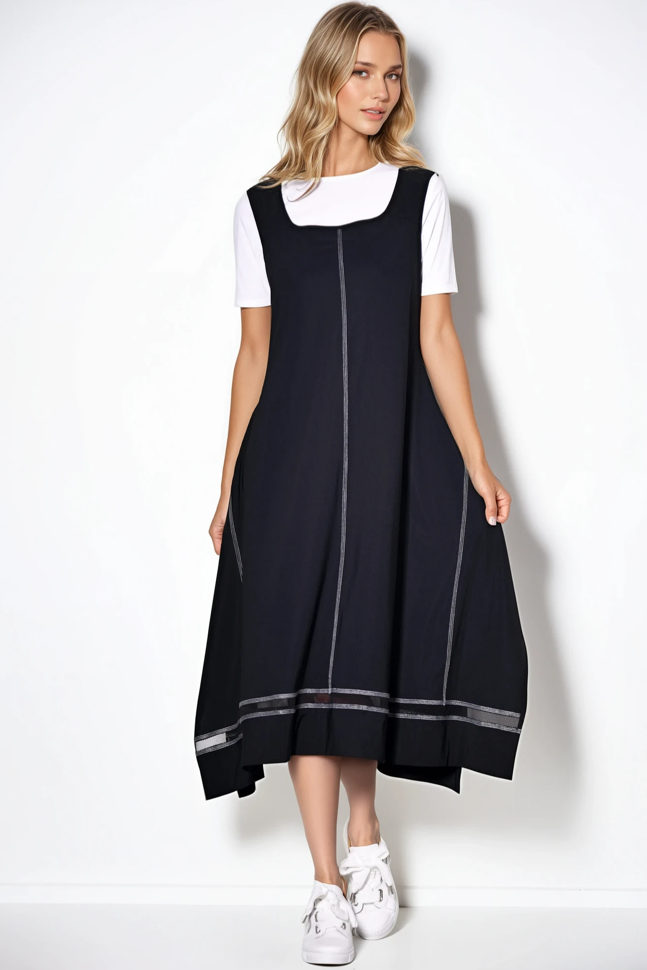 PAULA RYAN Crew Neck Layering Body Tee - Superfine Microjersey White - Paula Ryan