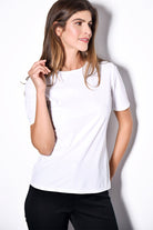 PAULA RYAN Crew Neck Body Tee - Microjersey